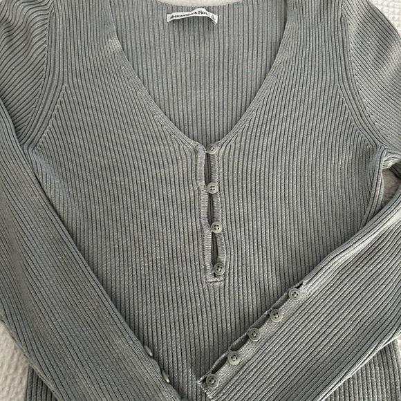 Abercrombie Gray Ribbed Dress - Picture 3 of 3